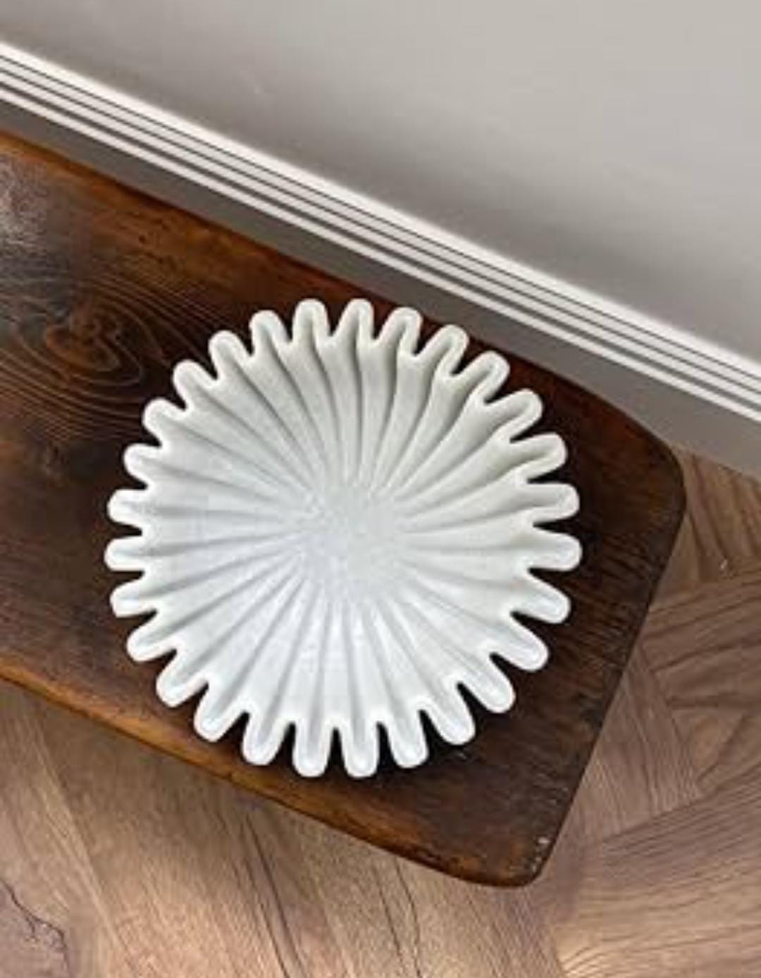 Marble flower spiral urli bowl tray